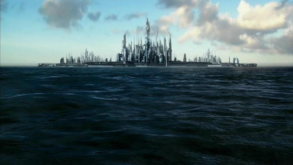 Atlantis, von der Seite betrachtet
