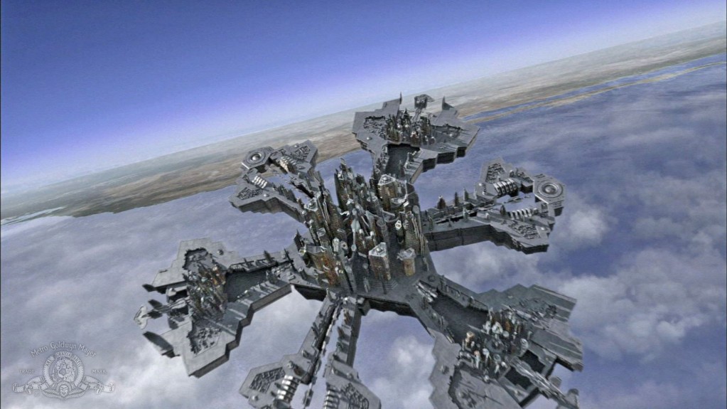 Atlantis befindet sich im Landeanflug auf die Erde.