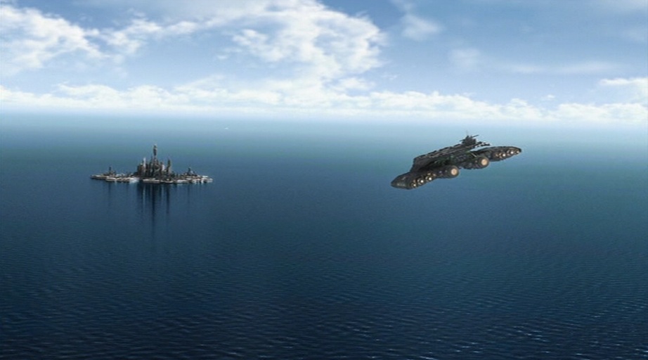 Die Odyssey befindet sich im Landeanflug auf Atlantis.